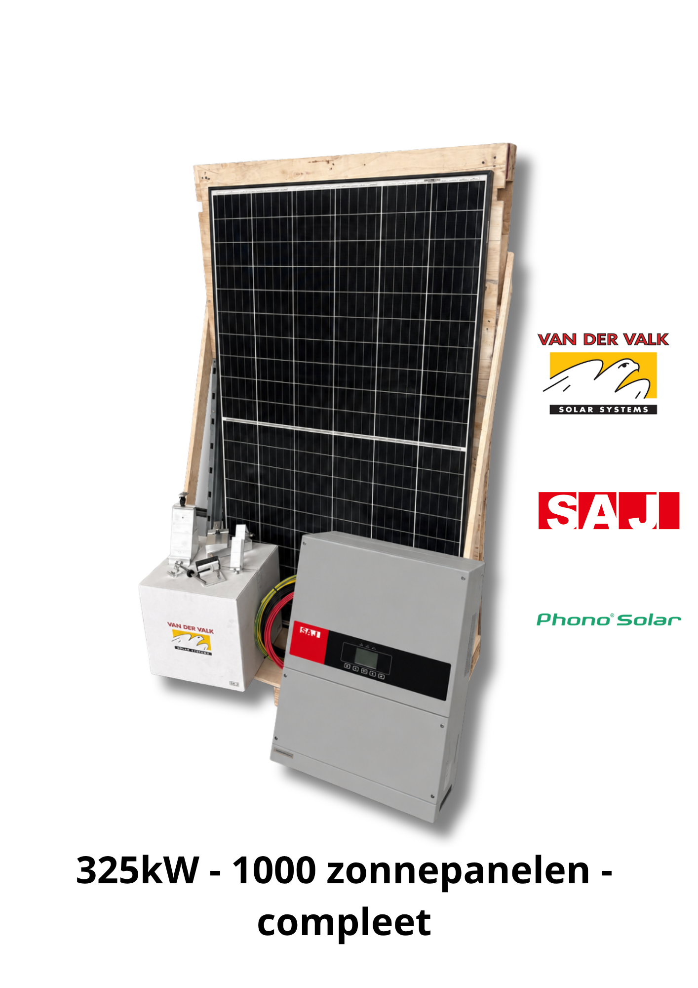 Complete installatie - 1000 Zonnepanelen - 300kW