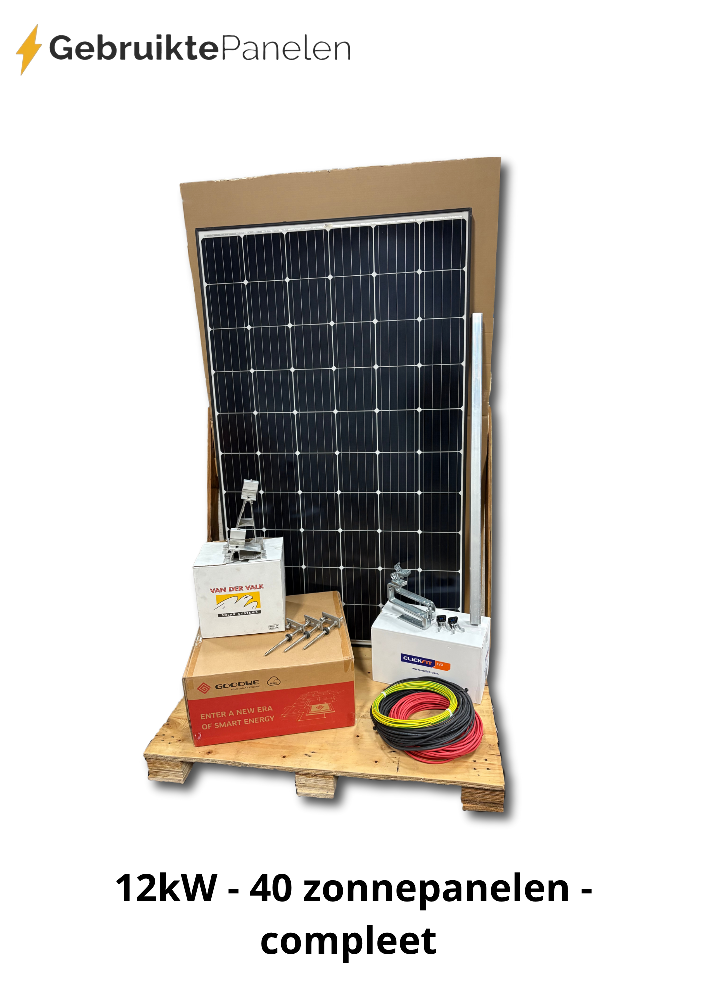 Complete installatie - 40 zonnepanelen - 12kW - 3 fase