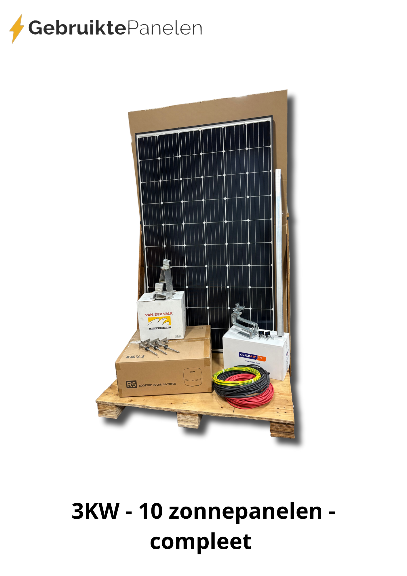 Complete installatie - 10 zonnepanelen - 3kW - 1 fase