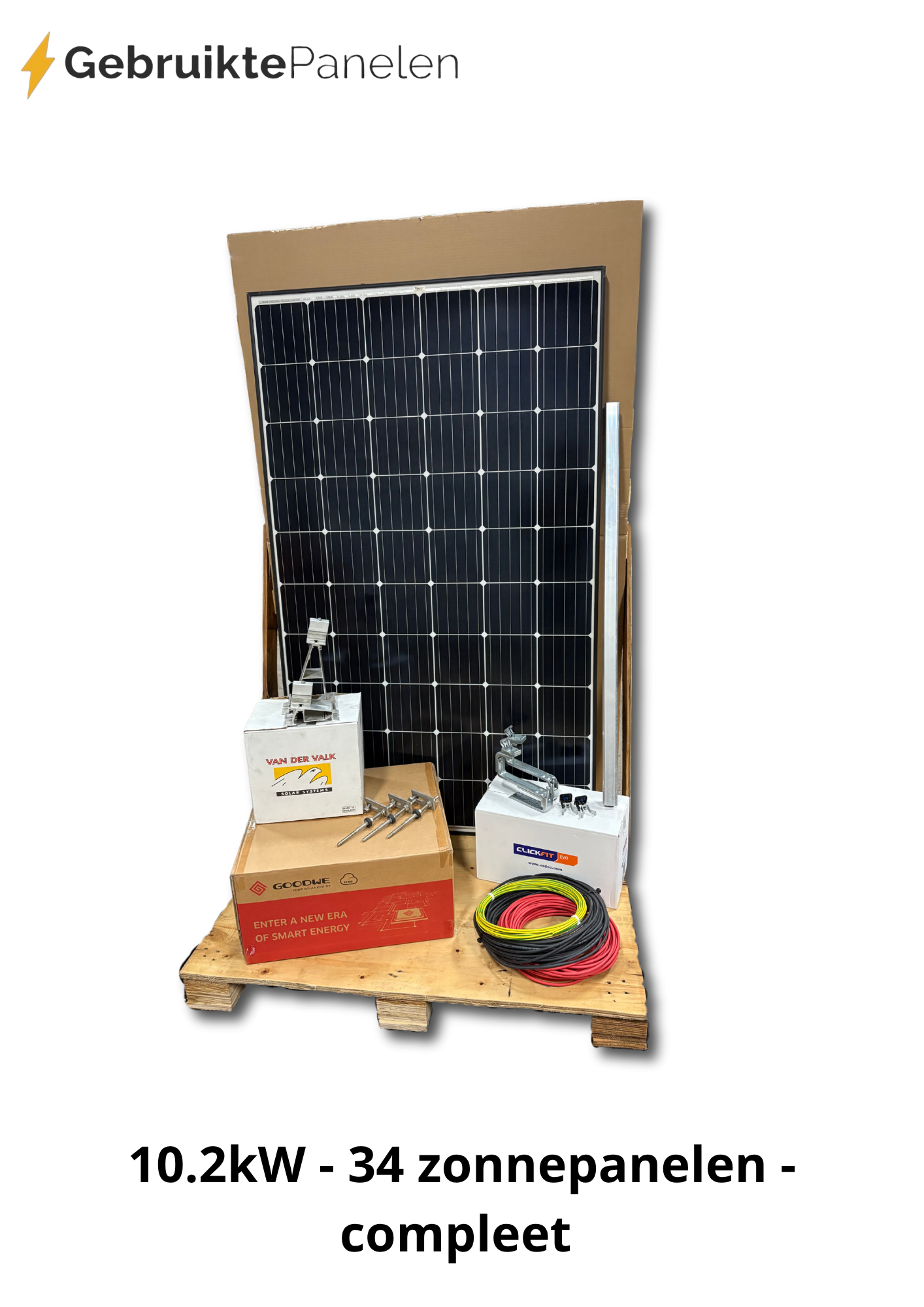 Complete installatie - 34 zonnepanelen - 10.2kW - 3 fase